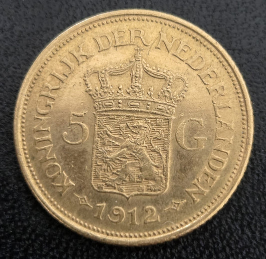 5 Gulden Niederlande Wilhelmina 1912