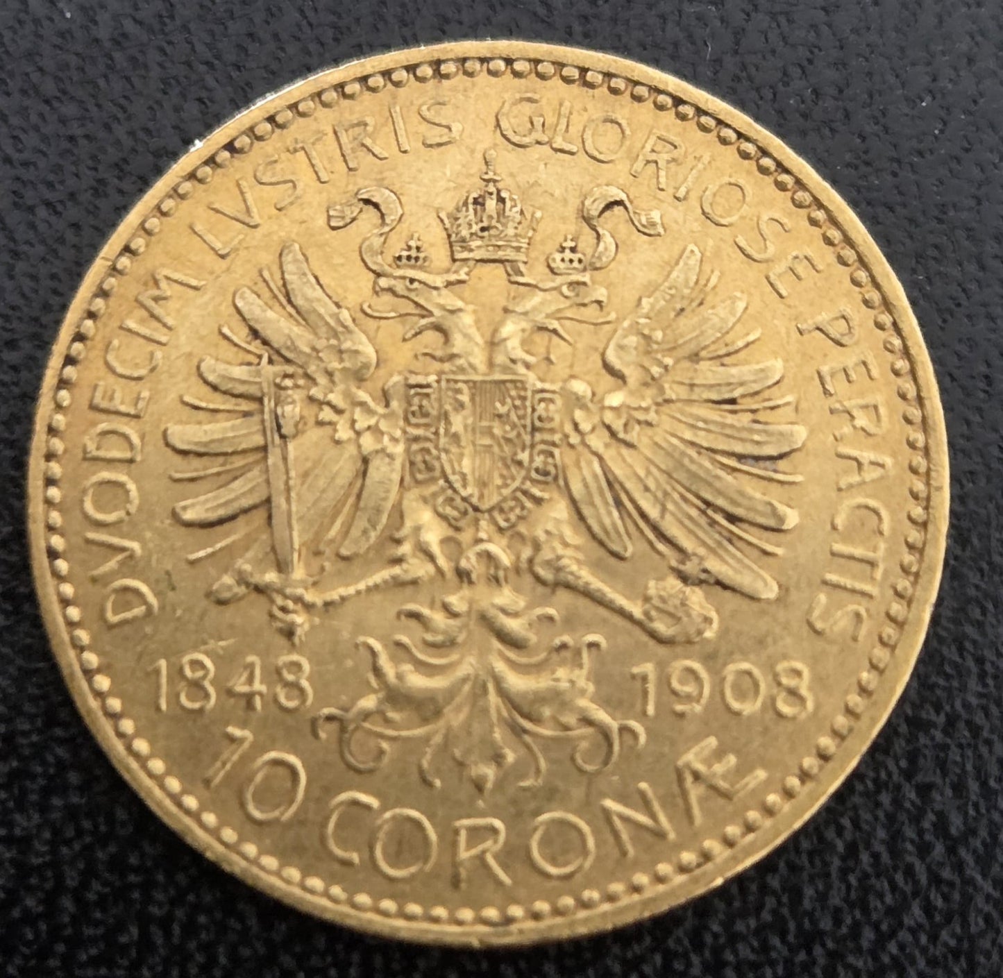 10 Corona Österreich Franz Joseph Regierungsjubiläum 1848-1908