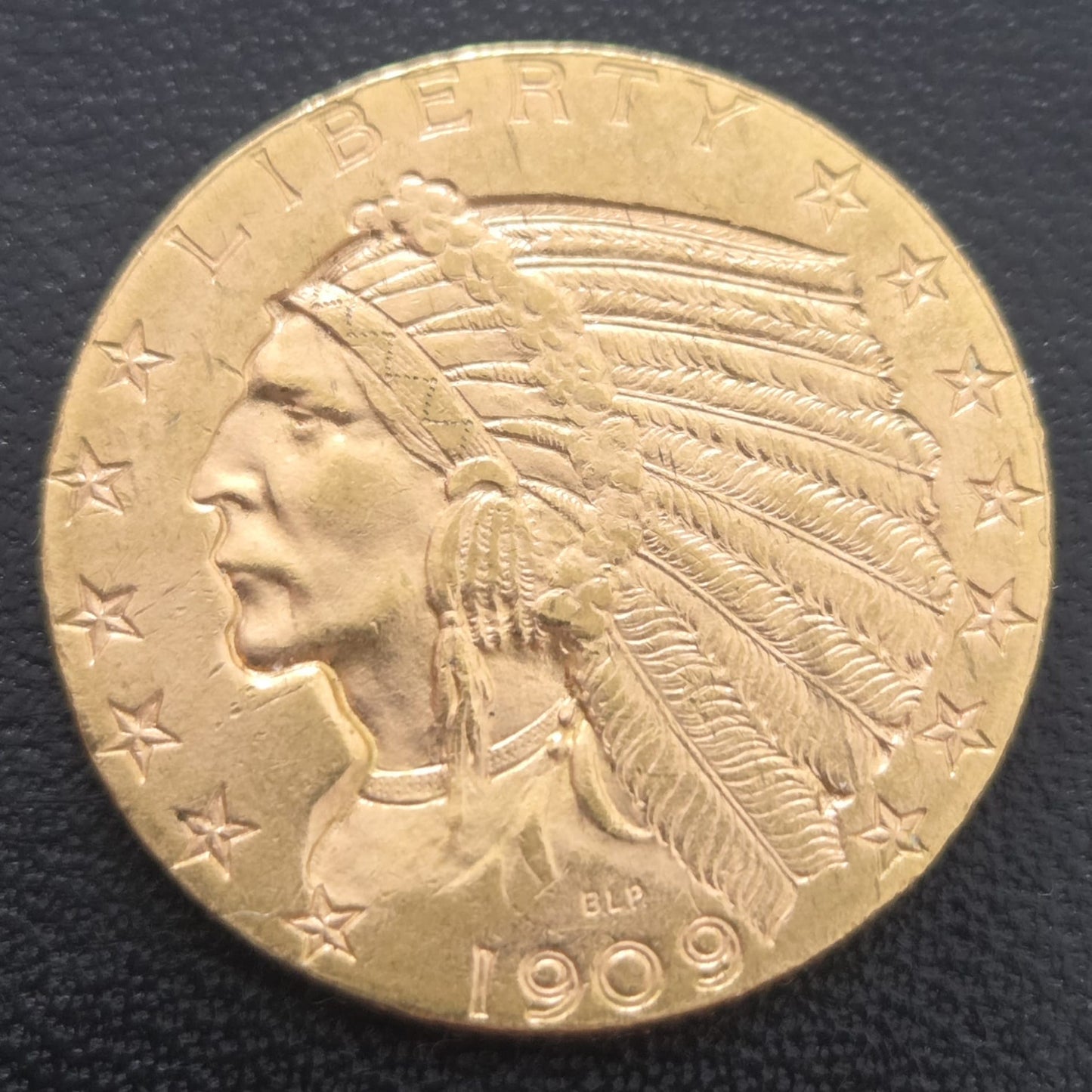 5 Dollar Amerika Indian Head 1909