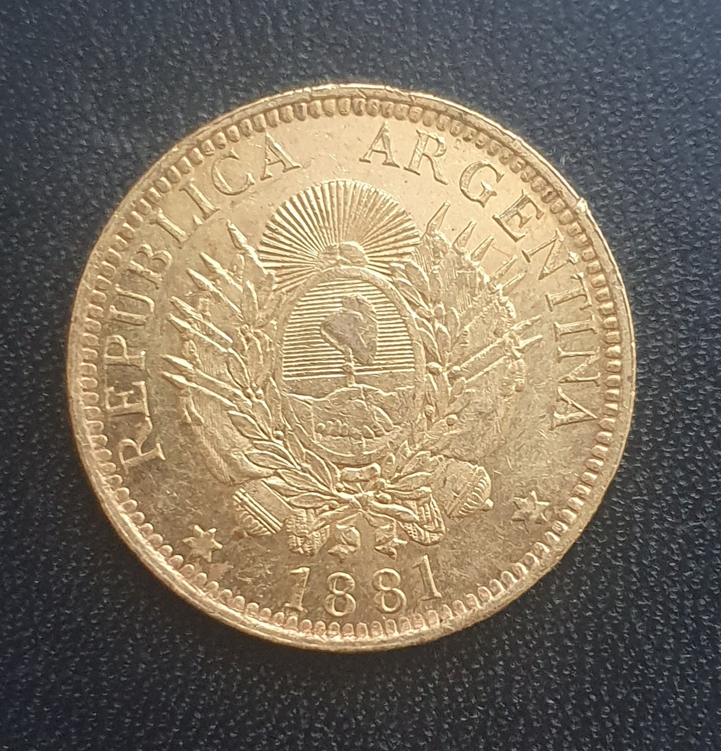 5 Pesos Argentinien 1881