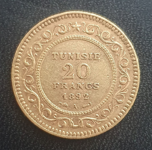 20 Francs Tunesien 1892