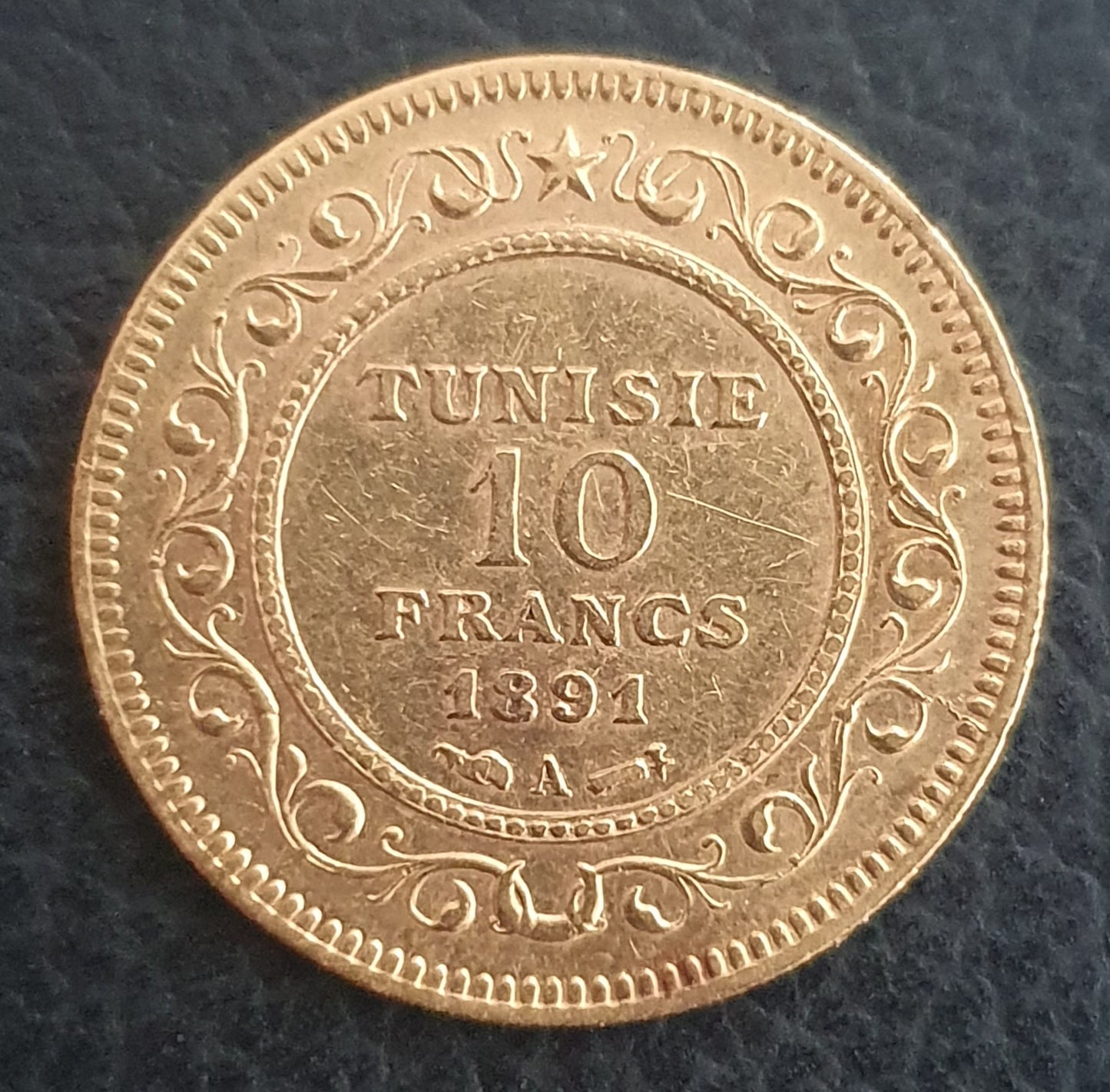 10 Francs Tunesien 1891 A