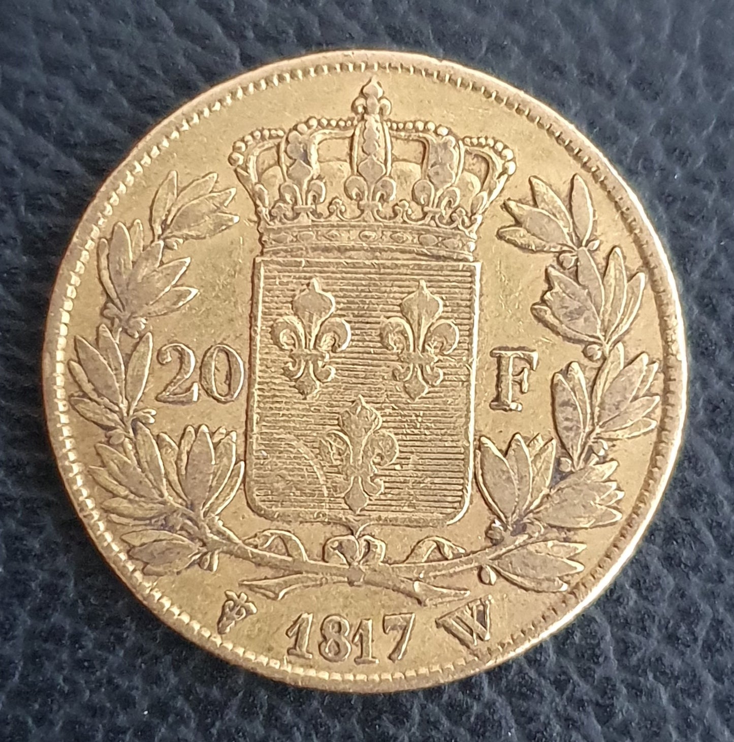 20 Francs Frankreich Louis XVIII 1817 W - selten