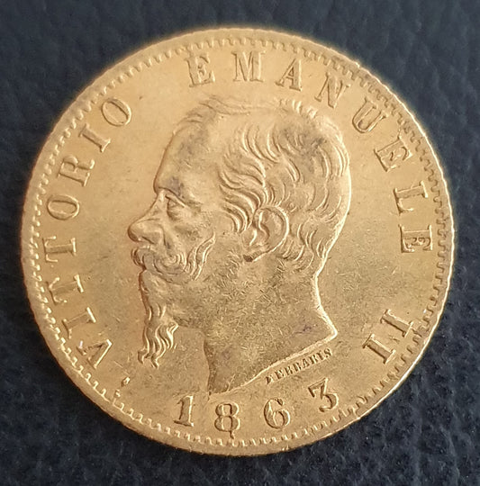 20 Lire Italien Vitttorio Emanuele II 1863