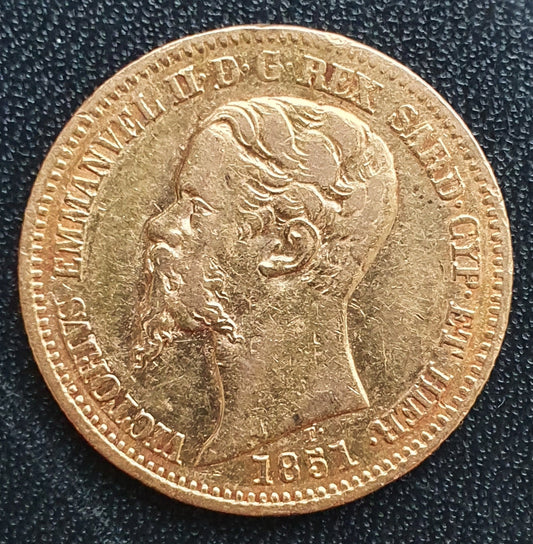 20 Lire Italien Vitttorio Emanuele II 1851 P