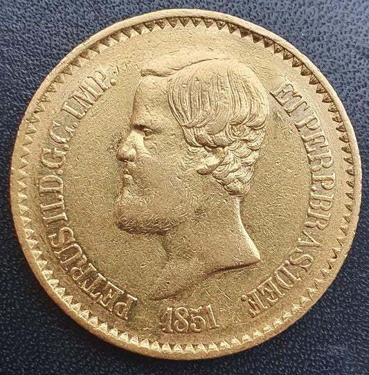 20000 Reis Brasilien Pedro II 1851