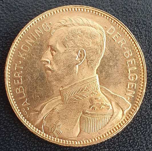 20 Francs Belgien Albert I 1914 Der Belgen