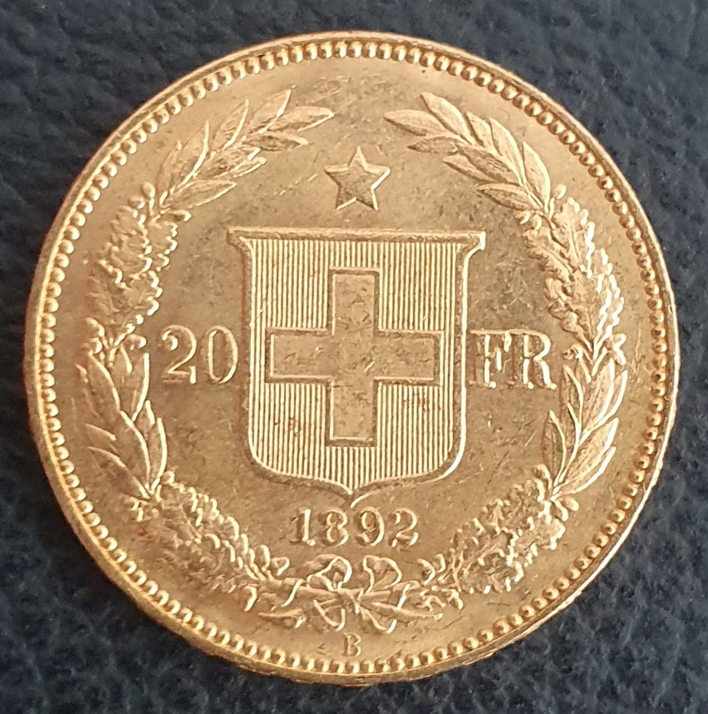 20 Franken Schweiz  Helvetia / Vreneli 1892 B