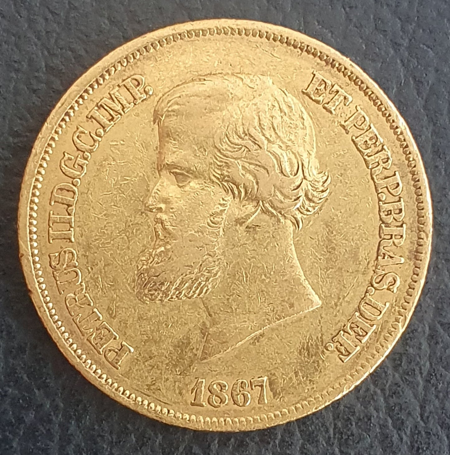 10000 Reis Brasilien Pedro II 1867